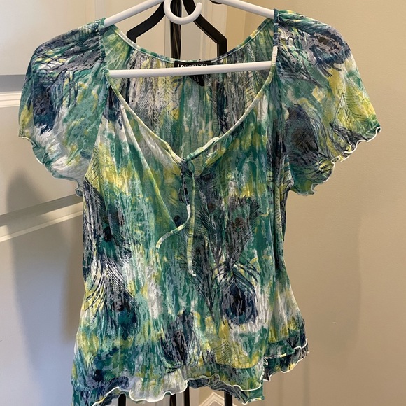 Multi colored short sleeve top - Picture 2 of 4